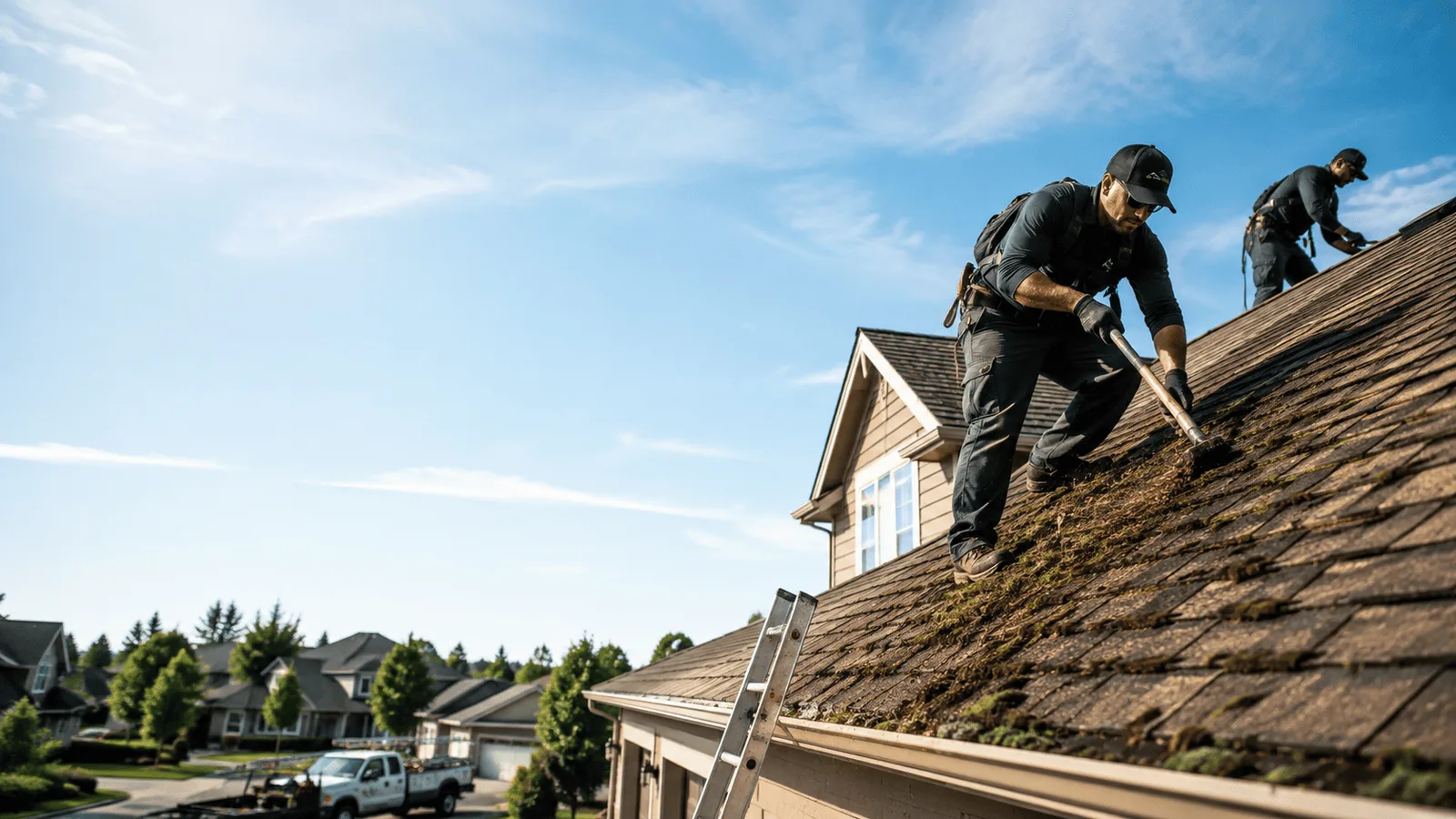 Roof Moss Removal in The Plains, OH near me